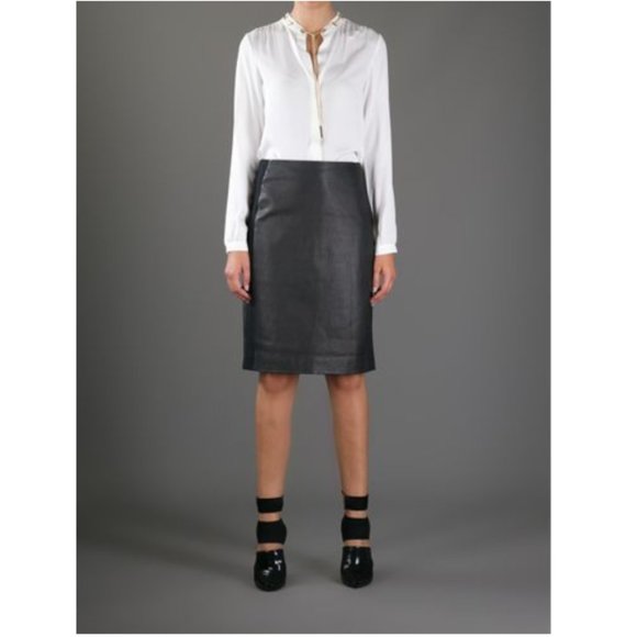 MICHAEL Michael Kors Chain Collar Blouse Gold S - Picture 11 of 15